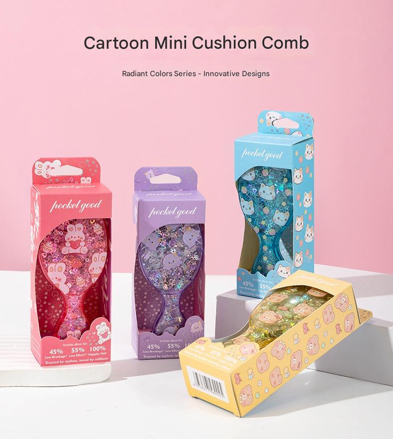 Comb Sequined Mini Air Cushion Comb Children's Fluffy Smooth Hair Comb Portable