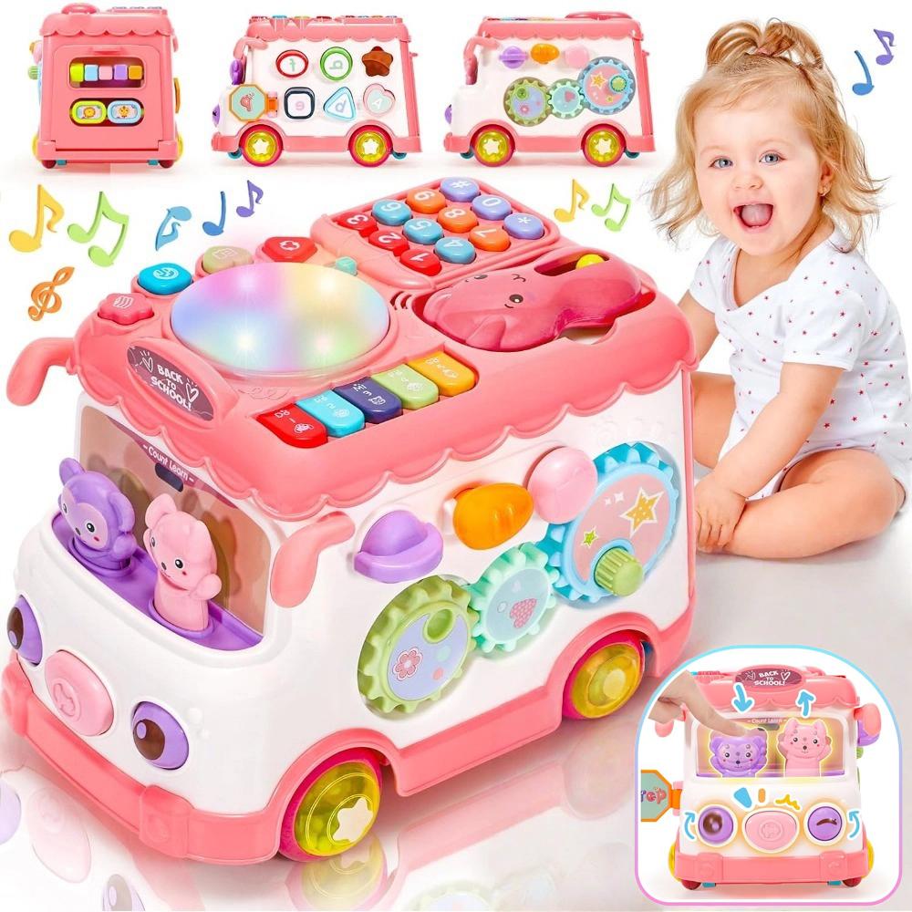 Bus d'Éveil Musical 6-en-1 pour Bébé