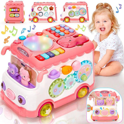 Bus d'Éveil Musical 6-en-1 pour Bébé