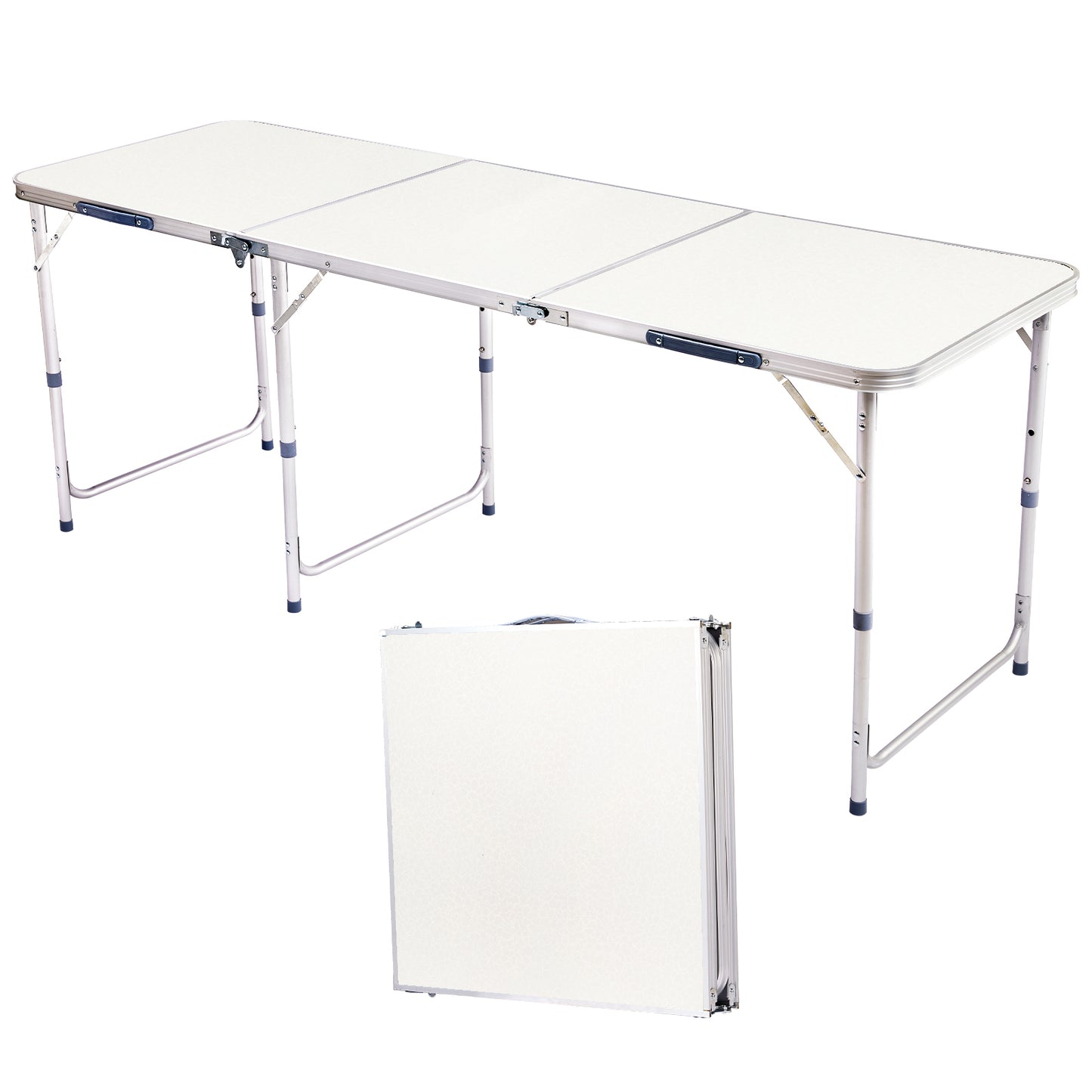 6ft 180 - 60cm Aluminum Alloy Folding Table Portable Foldable Desk For Camping P