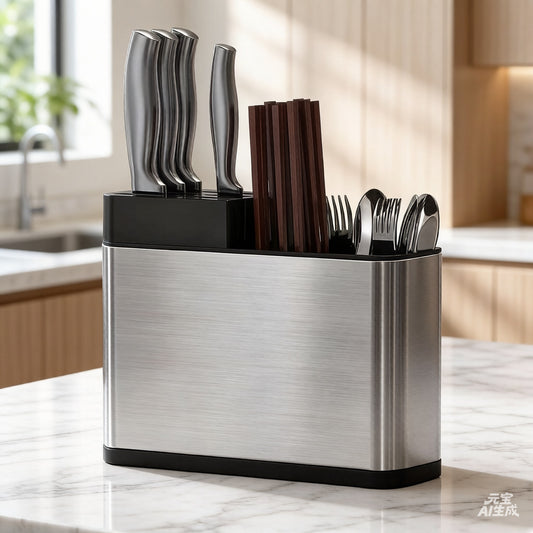 Kitchen Cutlery Knife Holder Spoon Fork Storage Rack Organizer Utensils Chopstic
