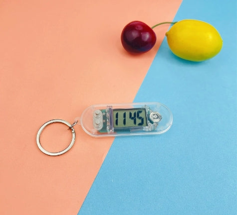 Transparent electronic watch-button white-1