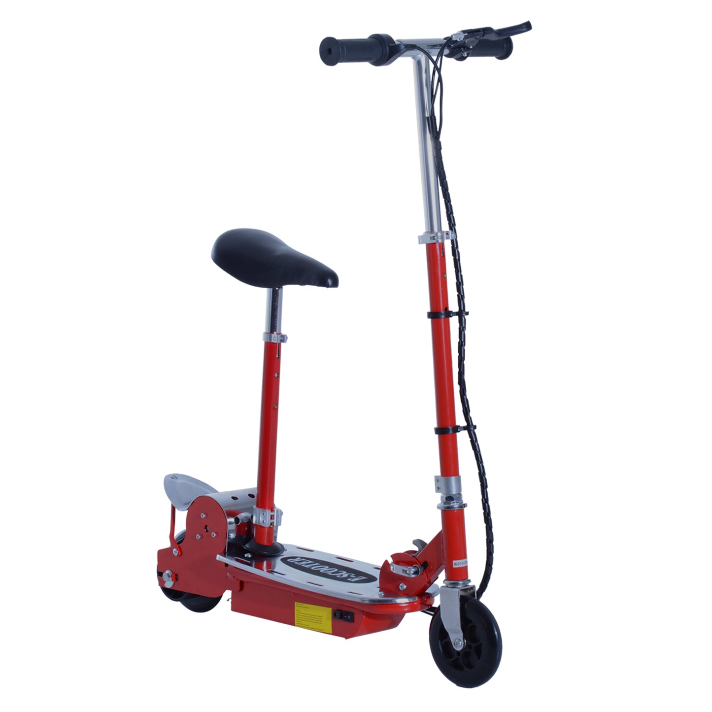Foldable Electric Scooter For Teens Over 7 Years Old 12V Battery 120W-Red
