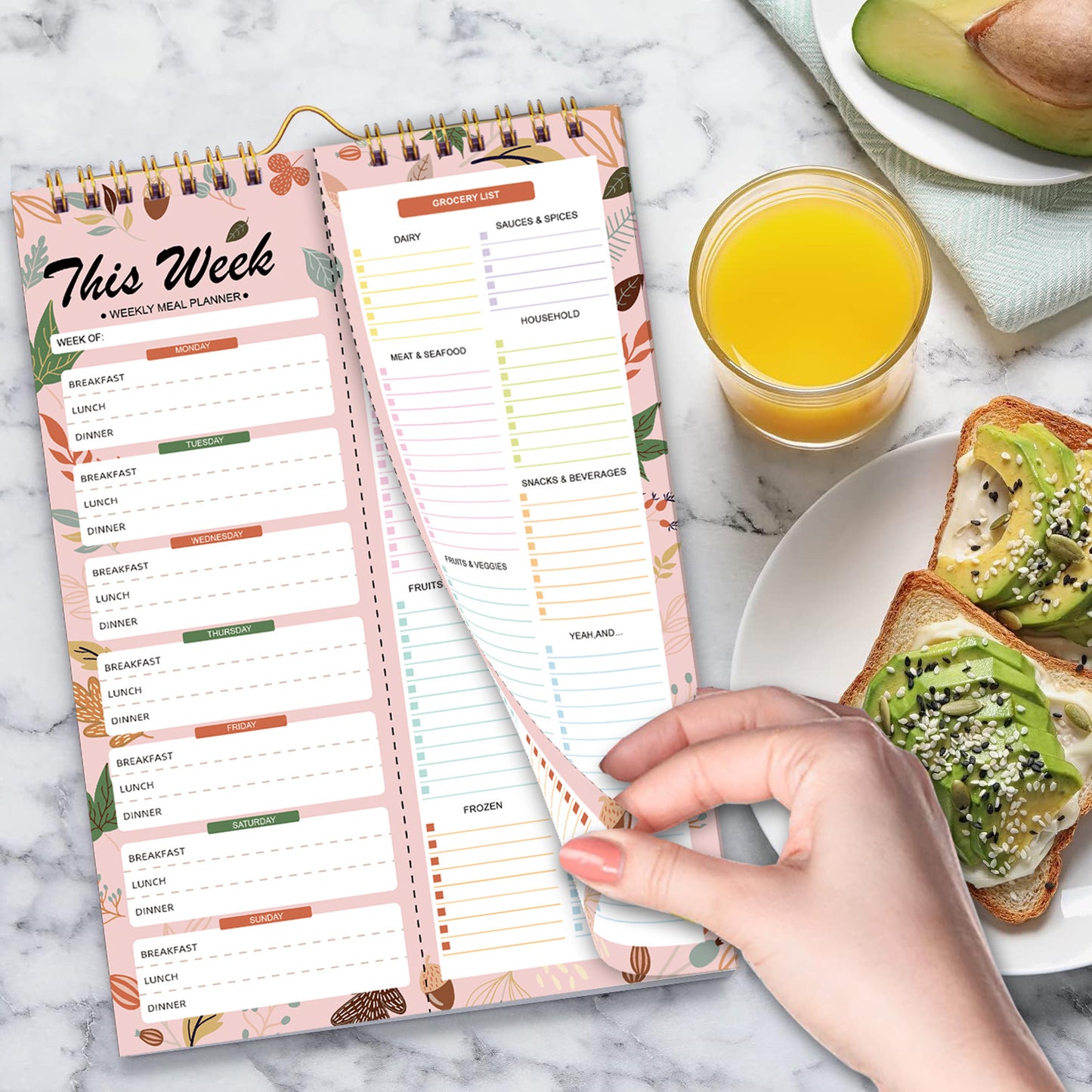 Ins Style Self-discipline Recipes Daily Weekly Notebook Menu