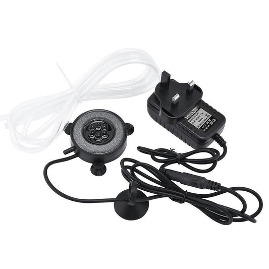 LED Aquarium Light Fish Tank Bubble Round Air Stone Disk Color Changing UK