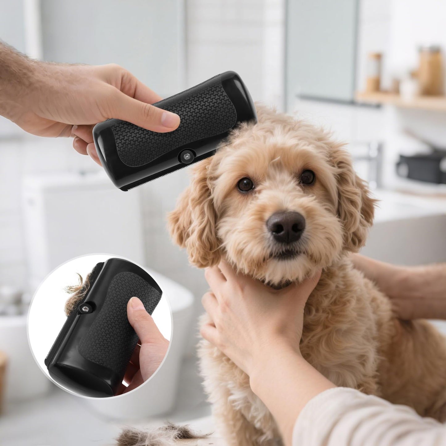 Brosse Anti-Mue pour Chien, Chat & Lapin - Ergonomique