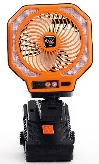 Ventilateur de camping portable 2 en 1 avec lampe LED, ventilateur de tente, charge Type-C