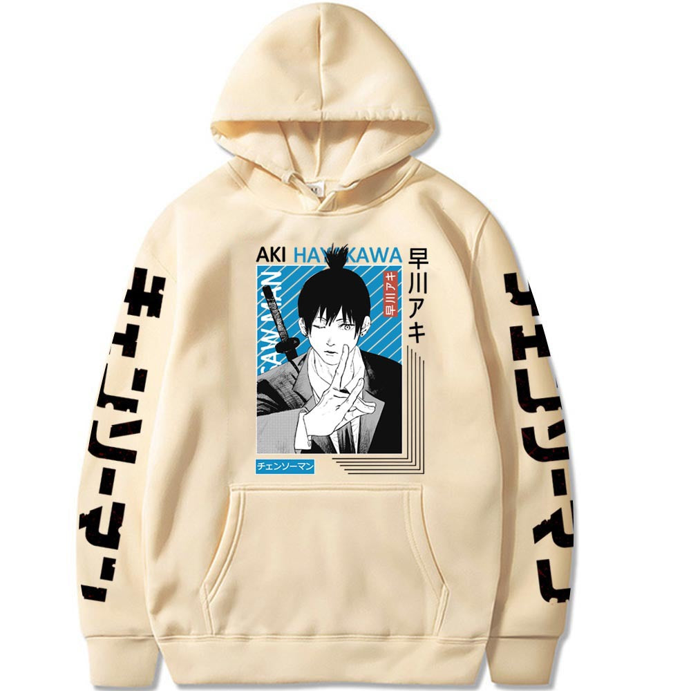 Chainsaw Man Printed Hooded Sweatshirt