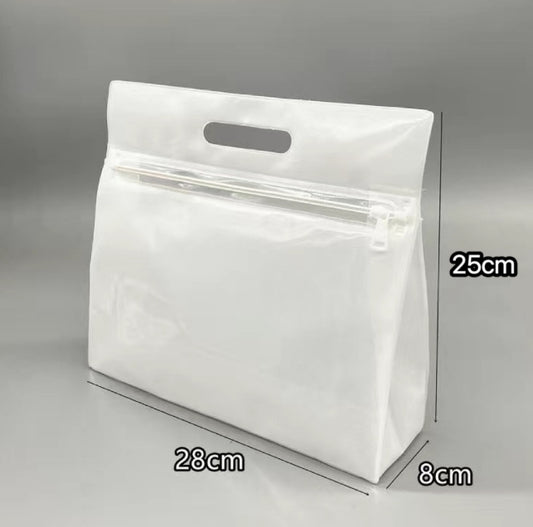 Swimsuit storage bag-milky white translucent-1 piece