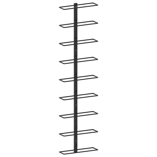 Wall-Mounted Wine Rack for 9 Bottles, Iron,   Wall-Mounted Wine Racks