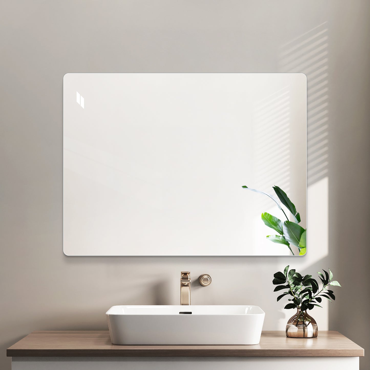 Miroir de Salle de Bain Sans Cadre 91x76cm - Moderne