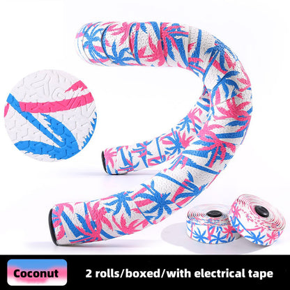 Npy EVA PU Road Bike Handlebar Tape, Anti - Slip & Shock - Absorbing, Sakura Design, with End Plugs