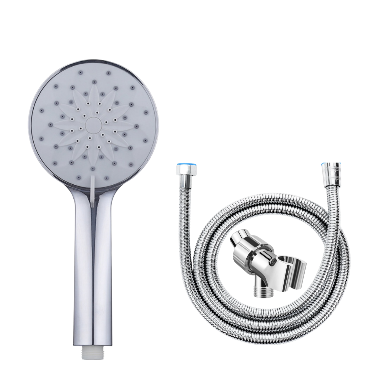 6 Spray Settings High Pressure Shower Head With 1.5MHose Handheld Rainfall Combo With Connector