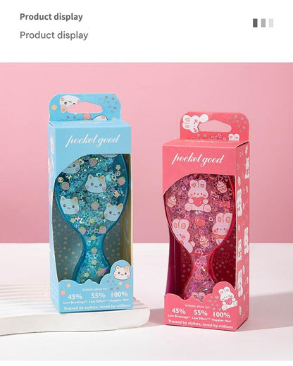 Comb Sequined Mini Air Cushion Comb Children's Fluffy Smooth Hair Comb Portable