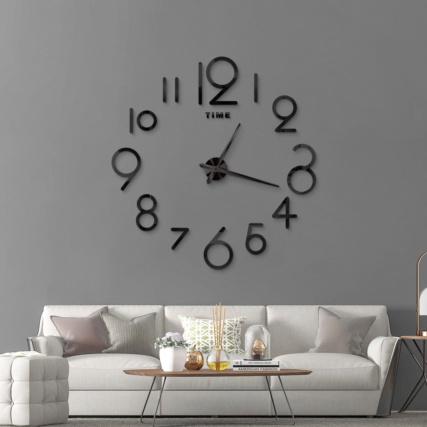 Wall Clock Creative Acrylic Clock Sticken On The Wall