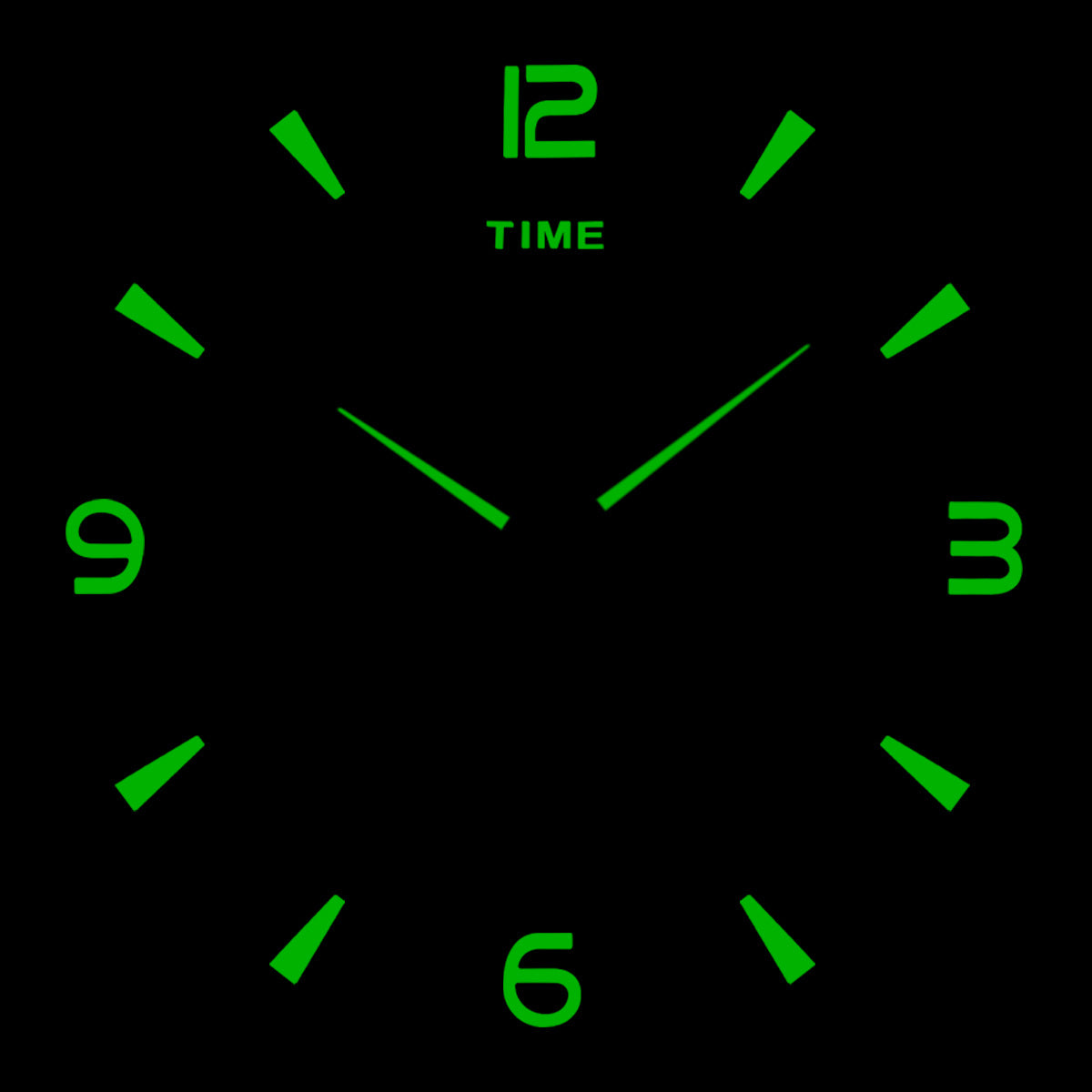 Luminous Stereo Digital Large Wall Clock Creative Wall Stickers