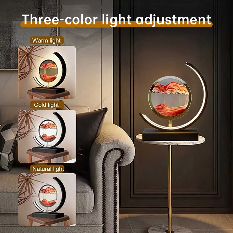 LED Flowing Sand Painting Lamp: Night Light for Home (Gift Option)