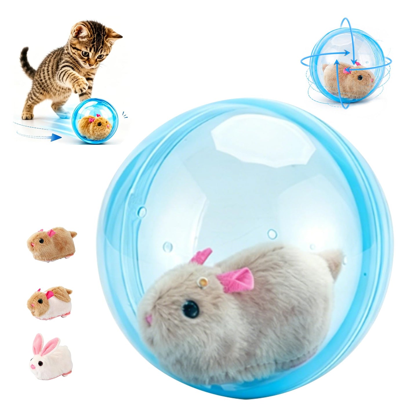 Balle Interactive Auto-roulante pour Chat