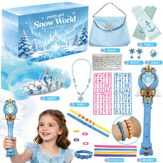 Coffret Déguisement Princesse des Neiges - Baguette & Bijoux