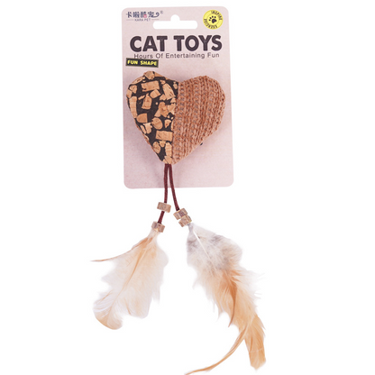 Canne de Jeu pour Chat avec Herbe à Chat & Plumes