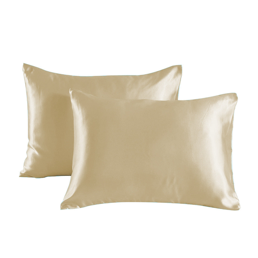 Silk - like Solid Color Double - sided Satin Pillowcase