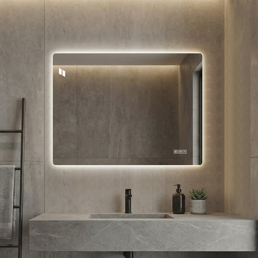 Miroir de Salle de Bain LED 61x81cm - Anti-buée Rétroéclairé