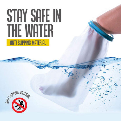 Medical king 100% Waterproof Cast Covers for Shower Leg 2pk Reusable Full Leg Cast Cover for Showering Cast Protector for Shower Leg Adult