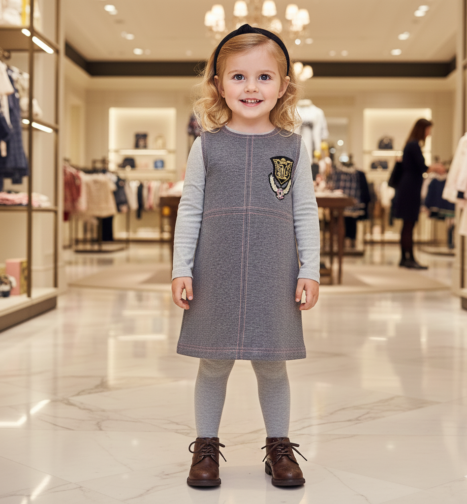 Girls PU Leather Dress Sleeveless A Line Mini Dress Kids Winter Party Dress 2