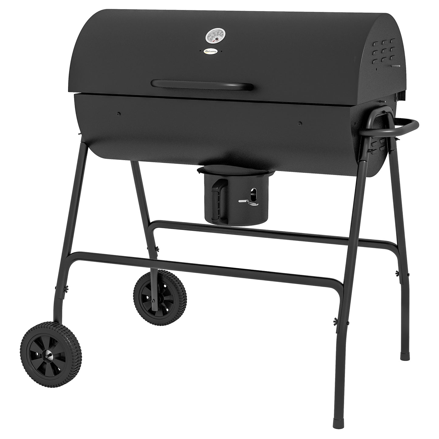 Steel Charcoal BBQ, With Ash Catcher And Warming Rack