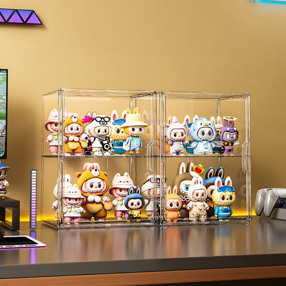 Foldable Magnetic Acrylic Case - Display & Protect Action Figures, Funko Pops, Blind Box Toys