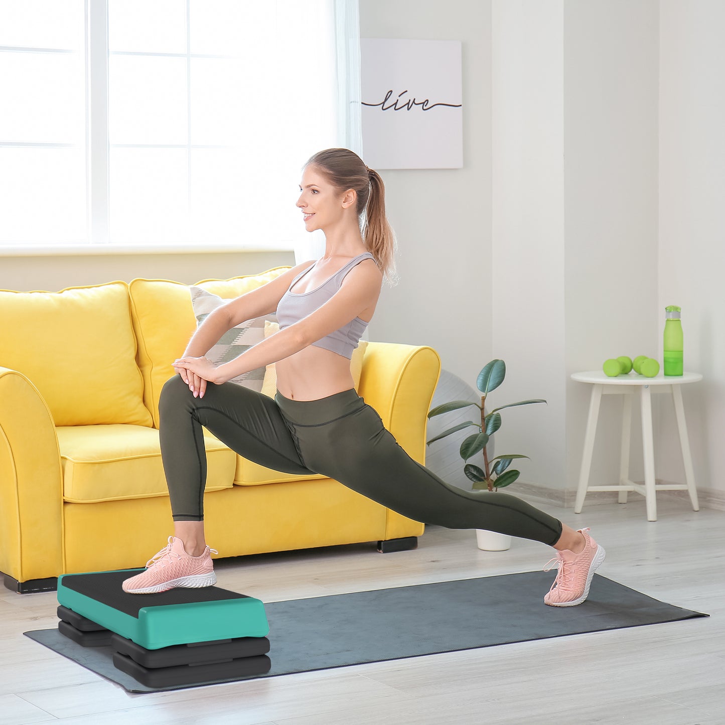 Stepper Aérobic Réglable en Hauteur - 3 Niveaux