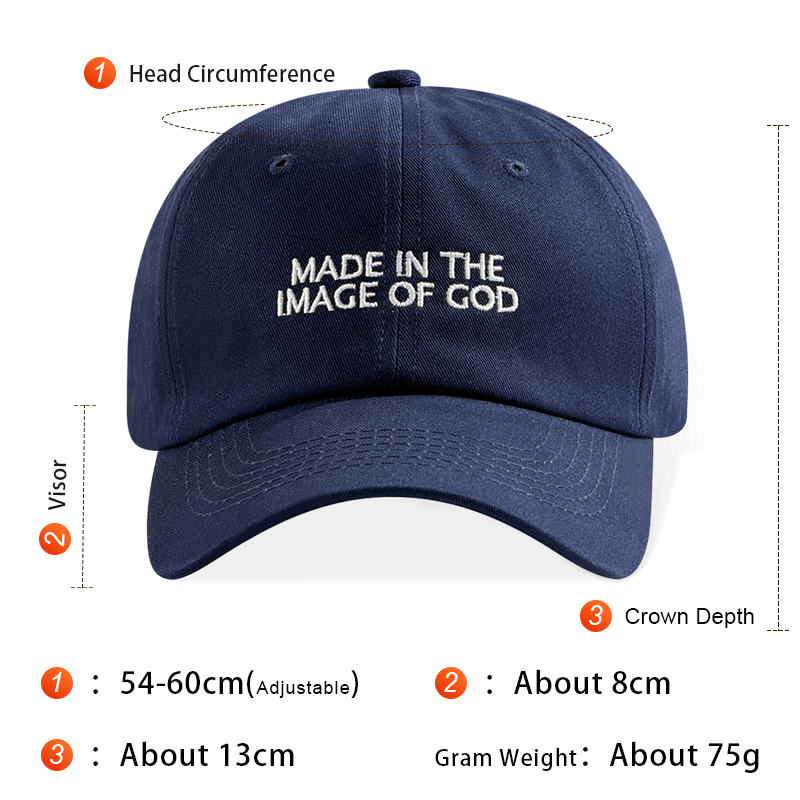 Casquette Dad Hat Brodée "Made in the Image of God" - Vintage