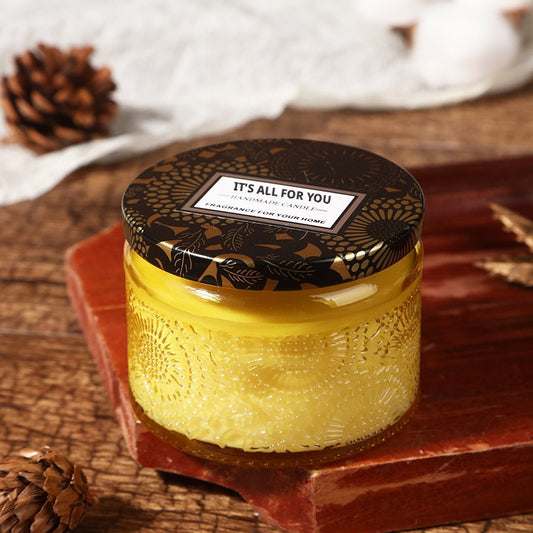 Smoke-free scented candle-bergamot-soybean blend wax-1 piece