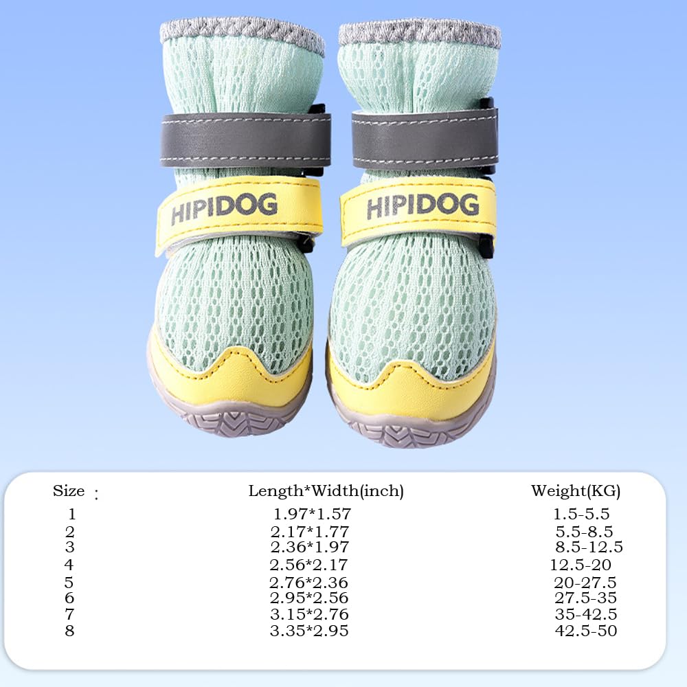4PCS Dog Shoes For Large Small Medium Dogs, Dog Boots With Reflective Rugged Ant