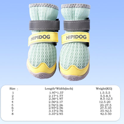 4PCS Dog Shoes For Large Small Medium Dogs, Dog Boots With Reflective Rugged Ant