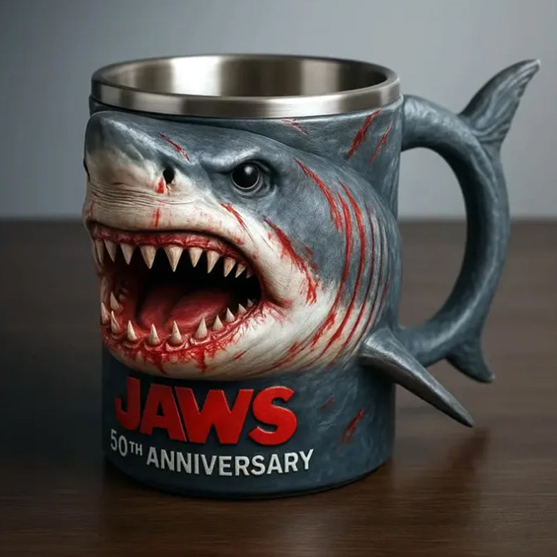 3D Shark Mug - Ocean-Themed Decor Gift for Fans & Collectors