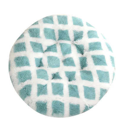 Round Pet Mat Dog Bed Plush Warm Sleep Dog Bed Cathouse Doghouse