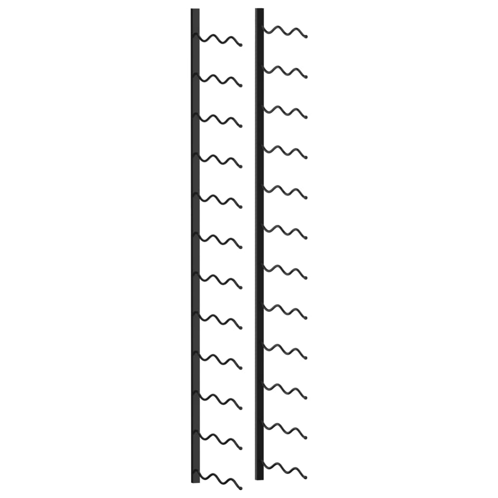 Wall-Mounted Wine Rack for 24 Bottles, Iron
