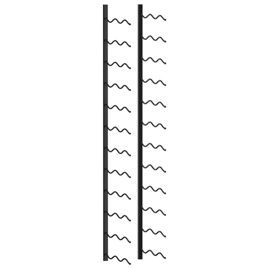 Wall-Mounted Wine Rack for 24 Bottles, Iron
