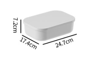 Desktop Storage Box-Ivory White-Medium Flat-1 Pack