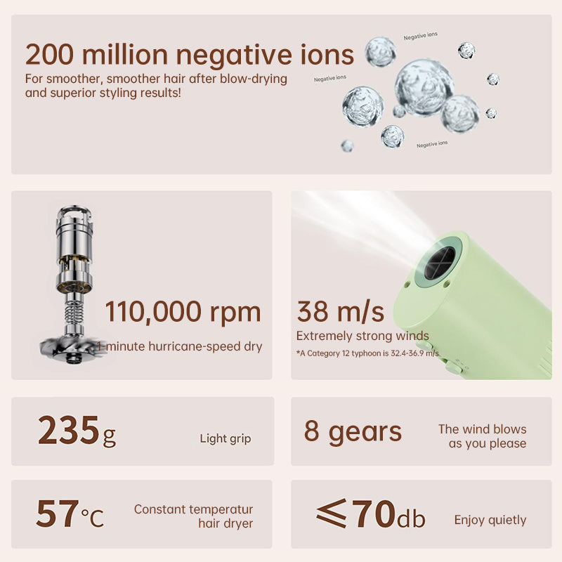 Pet hair dryer for pet care: high power, quiet, energy-saving, dog grooming, fast drying. Only suitable for 220V countries.