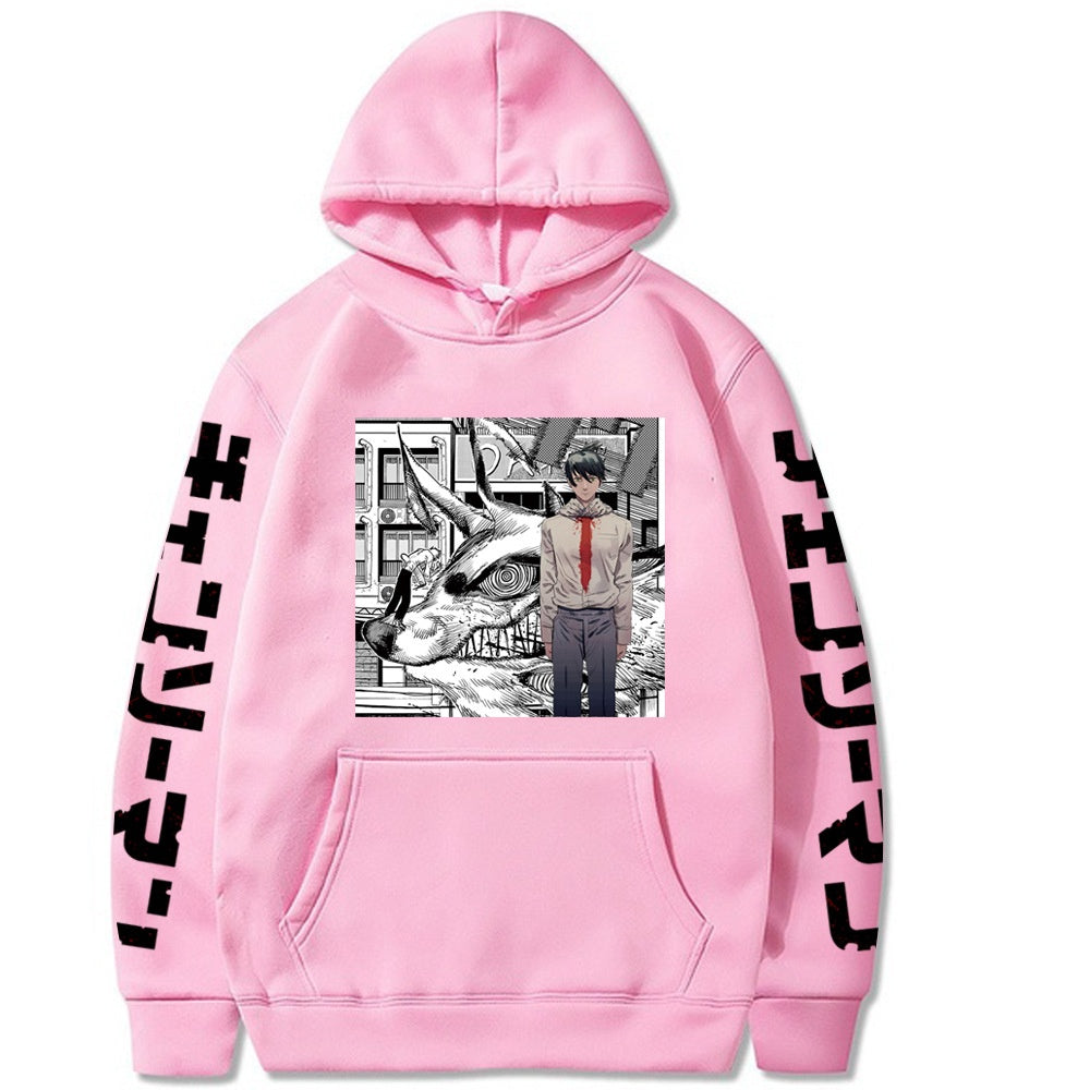 Chainsaw Man Printed Hooded Sweatshirt