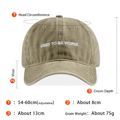 Casquette Dad Hat "Used To Be Worse" - Vintage Lavé