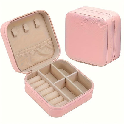 Boîte à Bijoux de Voyage Cuir PU 15 Pièces - Grande Capacité