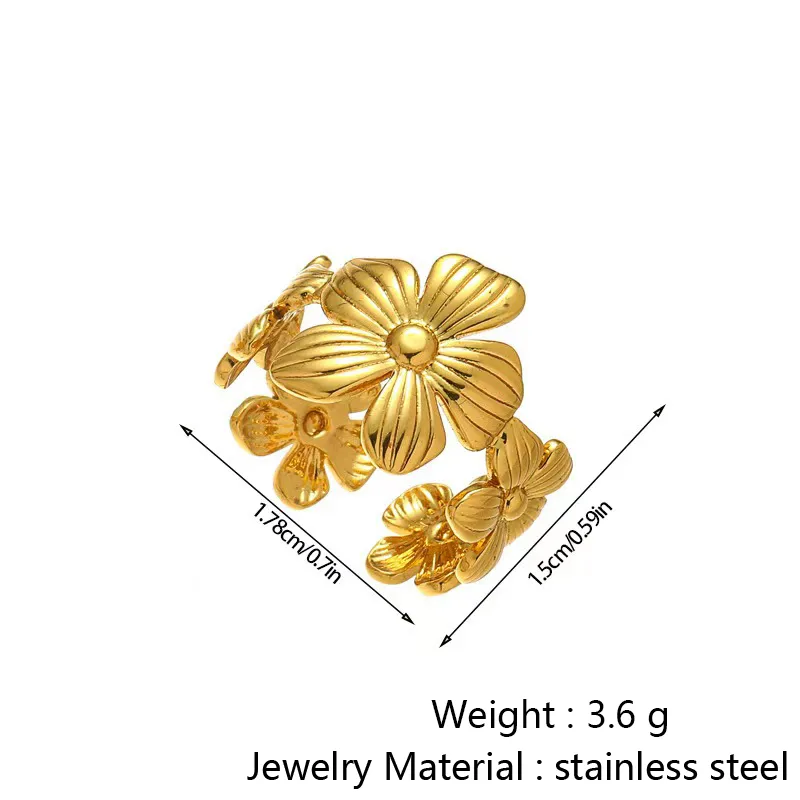 Bague Ouverte Acier Inoxydable Unisexe - Style Minimaliste