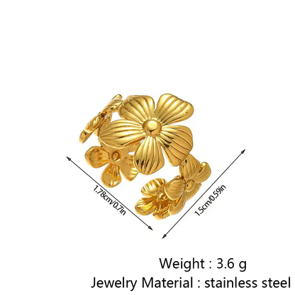 Bague Ouverte Acier Inoxydable Unisexe - Style Minimaliste