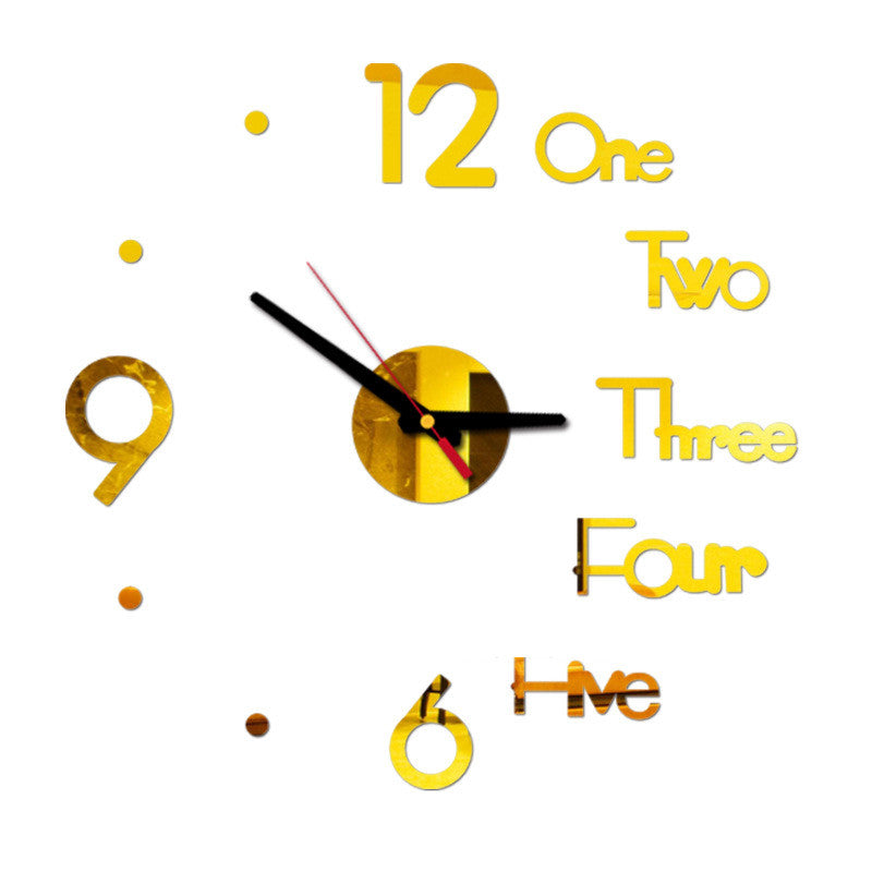 3d Wall Clock Amazon Creative Acrylic Wall Clock Diy Clock Mute Wall Sticker Clock Manufacturer Supply