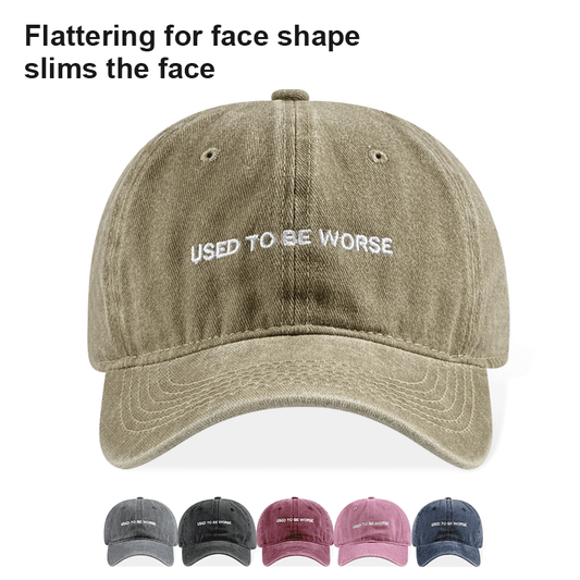 Funny Slogan Used To Be Worse Vintage Washed Dad Hat Unisex Casual Travel Streetwear Baseball Cap