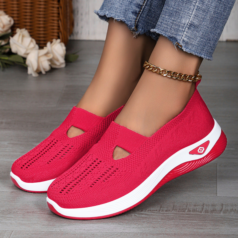Womens Casual Flyknit Breathable Shoes
