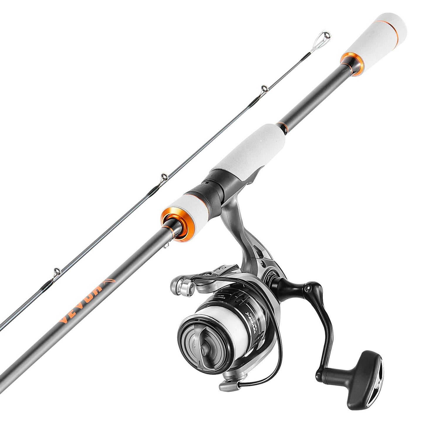 Rod And Fishing Reel Combo, IM7 Carbon Fiber Spinning Rod And Reel Combo, Bass Fishing Pole With 7 Ft Two-Piece Rods, 7+1 Ball Bearings, EVA Handle, Stainless Steel Guides With Ceramic Rings